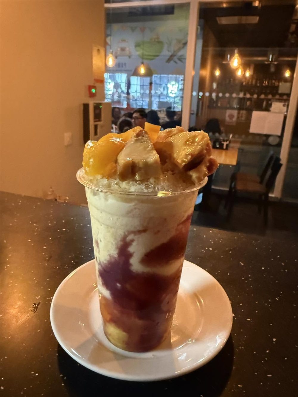 Halo-halo topped with leche flan