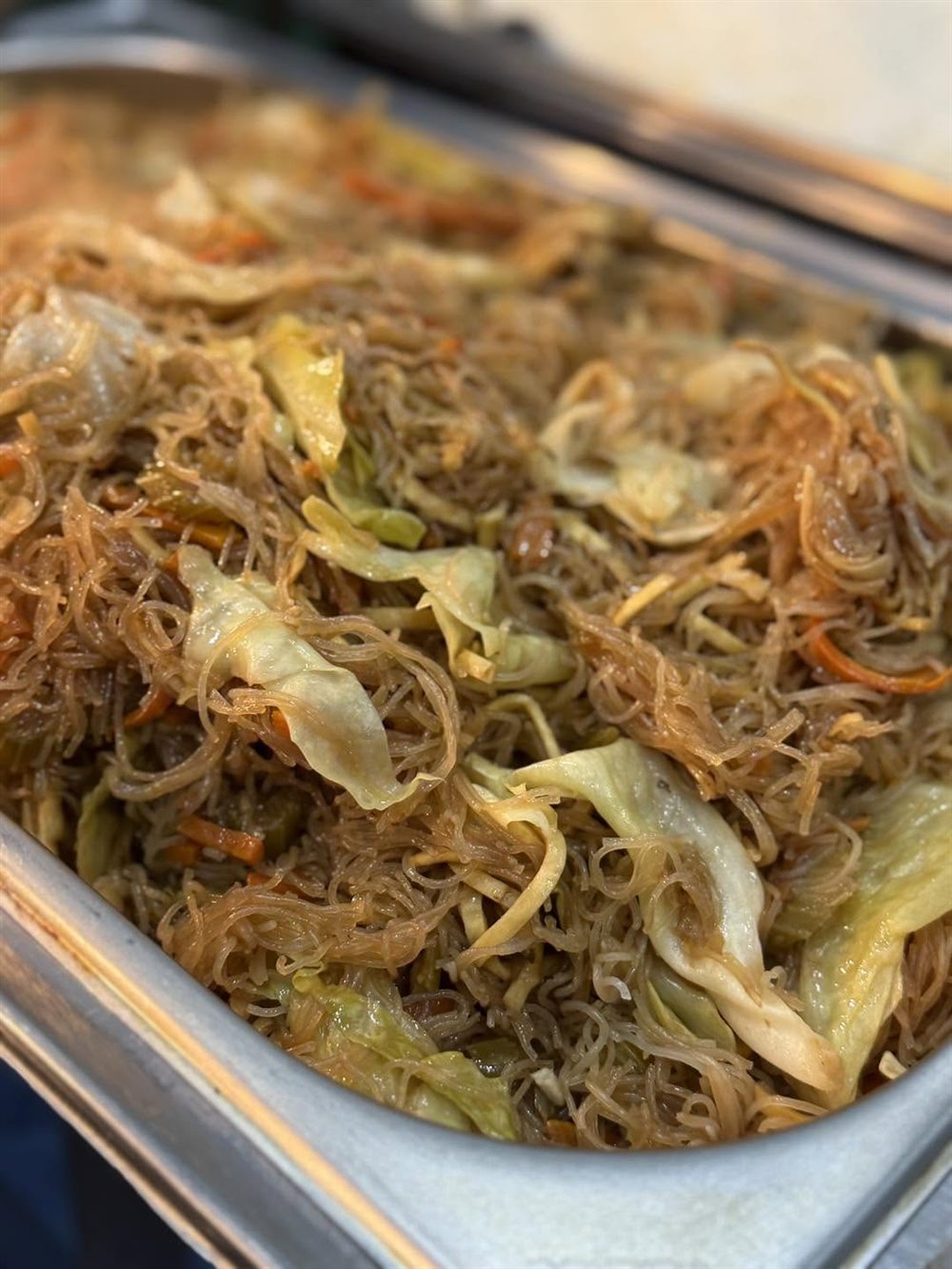 A tray of noodles