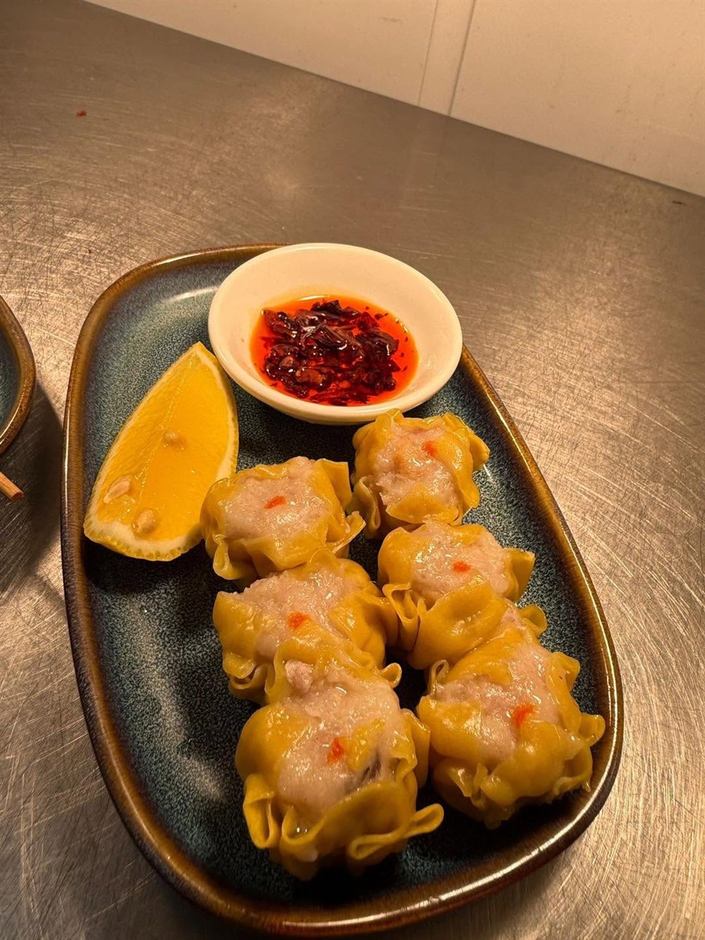Siomai with chilli sauce
